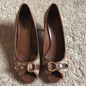 Etienne Aigner Brown and Tan Heels